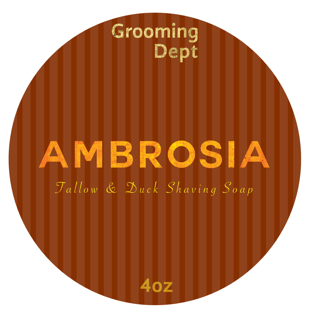 Ambrosia - Tallow Beef & Duck Fat Shaving Soap