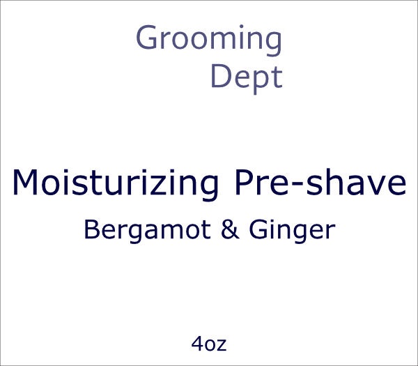 Grooming Dept Moisturizing Pre-shave - Bergamot & Ginger