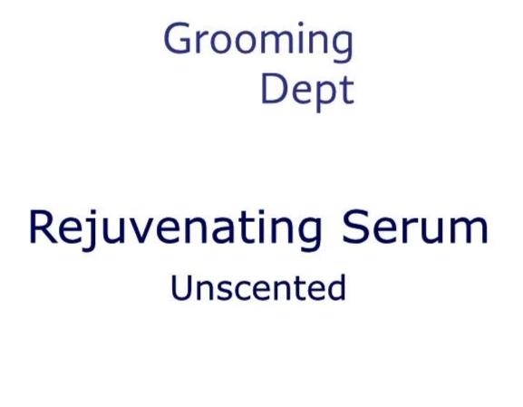 Grooming Dept Rejuvenating Serum - Unscented